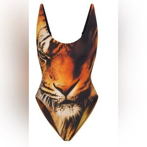 SKIMS x Roberto Cavalli Tiger Print One Piece Swimsuit